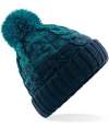 BB459 B459 Beechfield Ombré Pom Pom Beanie Teal / French Navy colour image